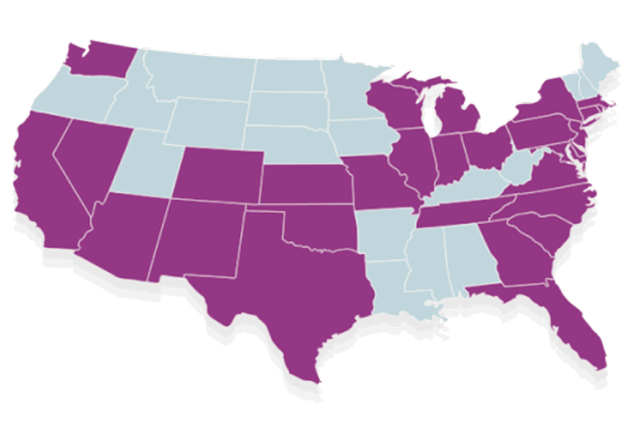 The Learning Experience available territories map.